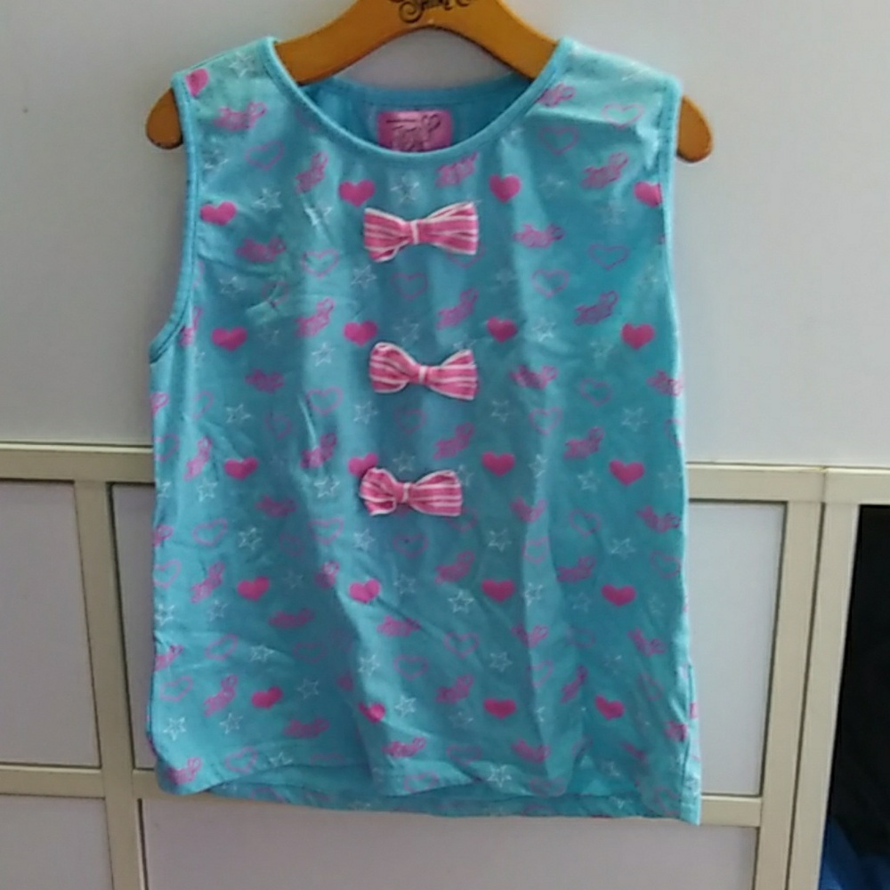 Pink and blue crop top